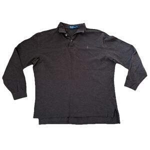 Polo By Ralph Lauren Long Sleeve Polo Shirt Men Size XXL Brown Pony Logo